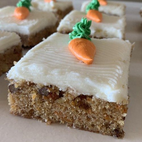 carrot cake square cream cheese icing