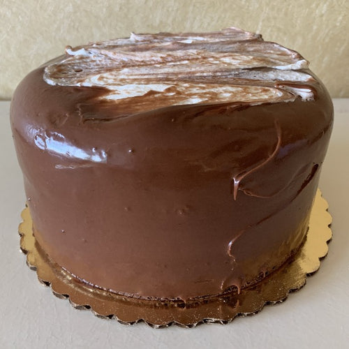 fudge buttercream vanilla chocolate layer cake half and half cake
